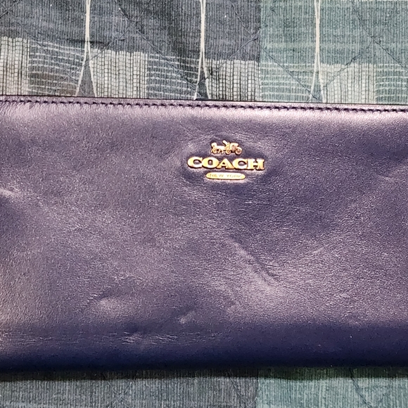 Coach blue wallet preowned see pictures - Picture 3 of 16